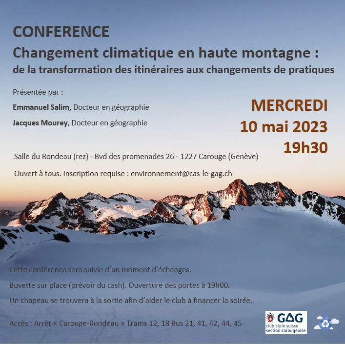 Conférence changement climatique CAS GAG Carouge